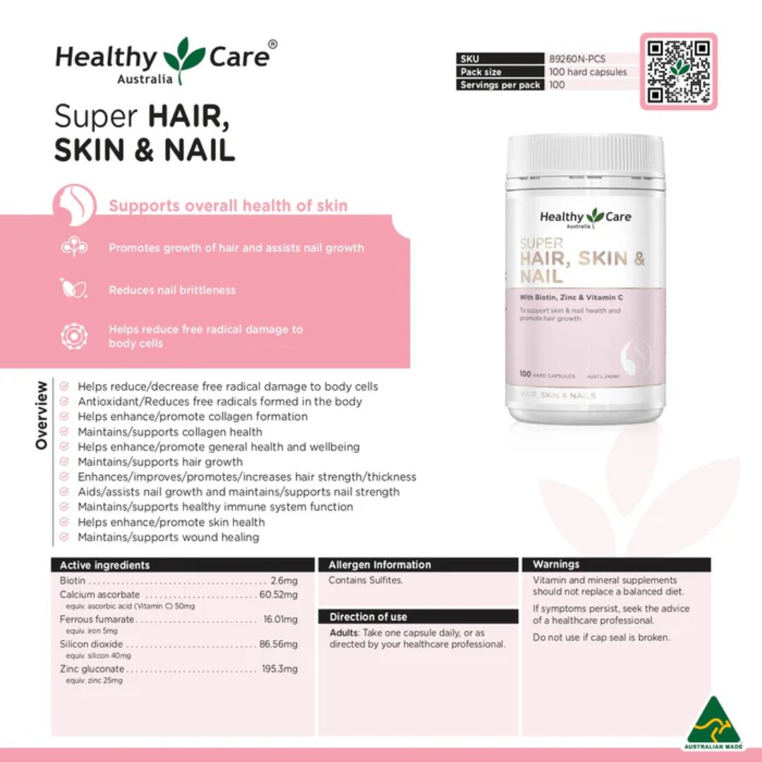 Healthy Care - Super Hair, Skin & Nails Capsule